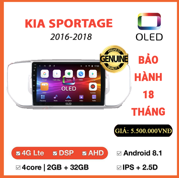 MÀN HÌNH OLED KIA SPORTAGE 2016-2018